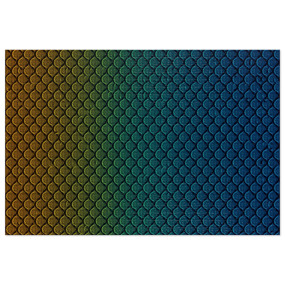 Thumbnail: Abstract pattern of overlapping scales in gradient blue and gold tones