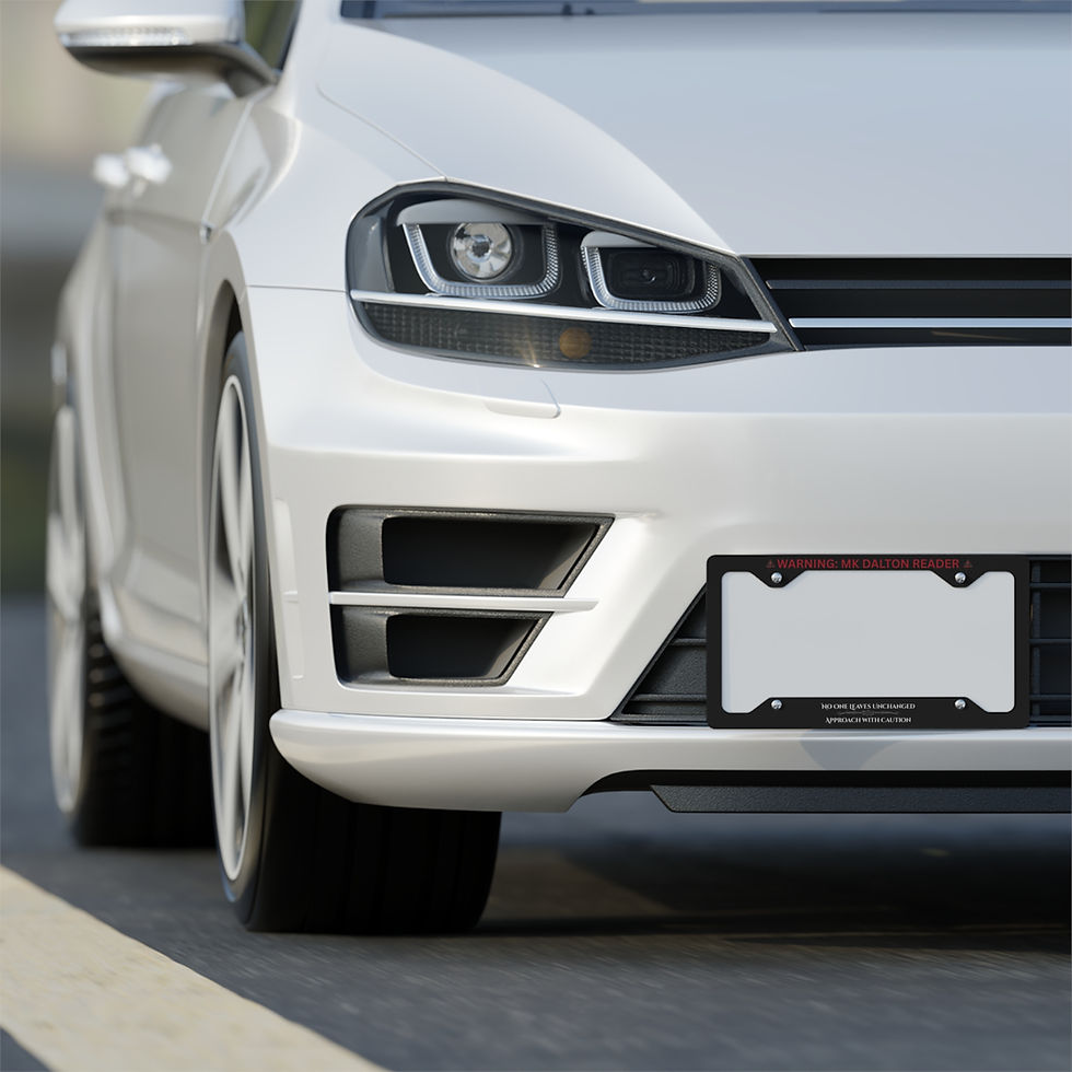 Thumbnail: Warning: MK Dalton Reader – Gothic Metal License Plate Frame