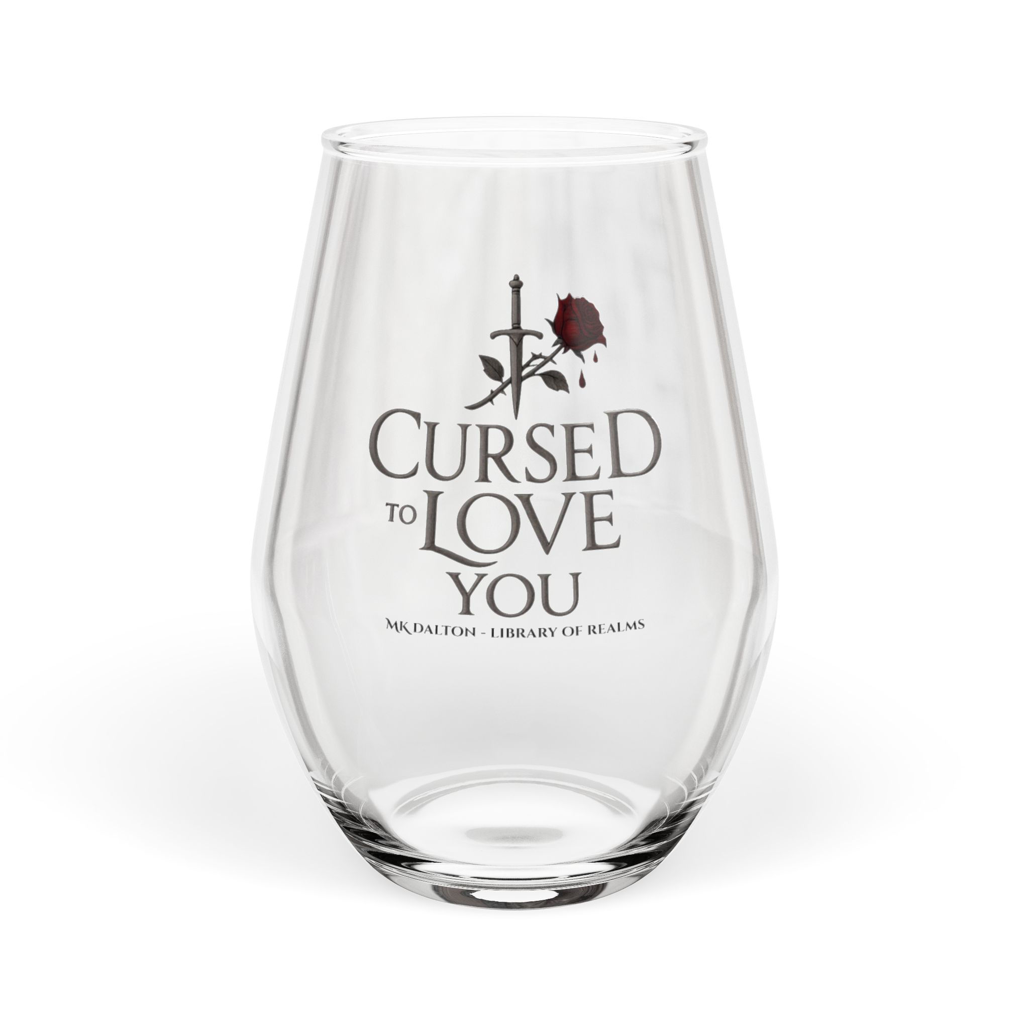 Cursed to Love You – Stemless Wine Glass (11.75oz)