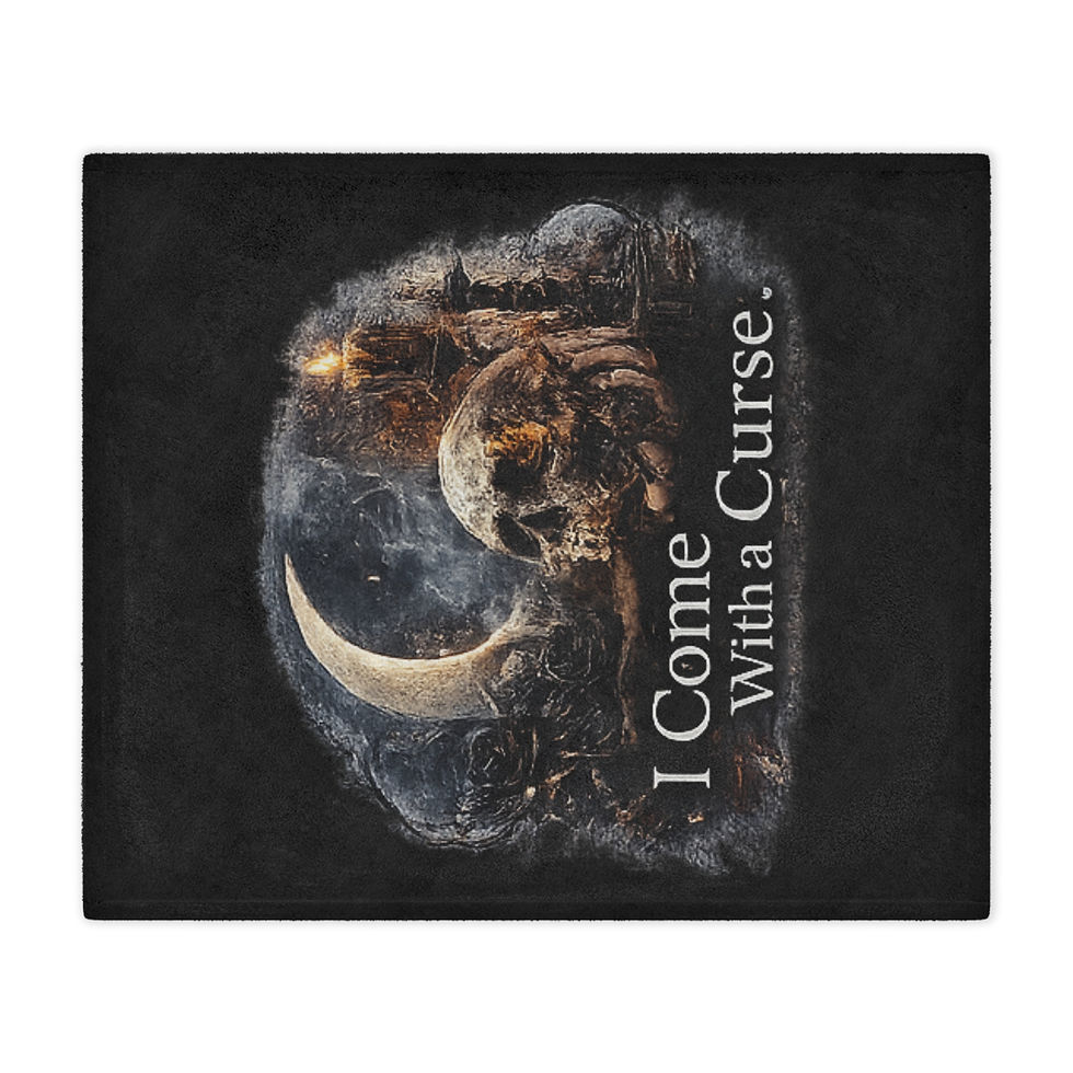 Thumbnail: I Come With a Curse — Dark Fantasy Minky Blanket | MK Dalton