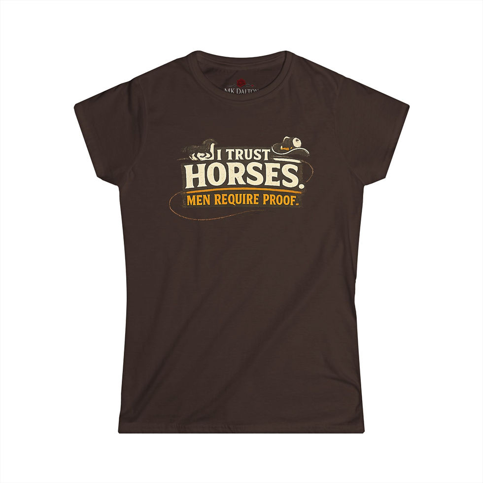 Thumbnail: I Trust Horses. Men Require Proof. – Women’s Softstyle Tee | Savage Moon