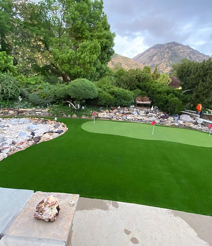 Artificial turf front yard in Summerlin Las Vegas