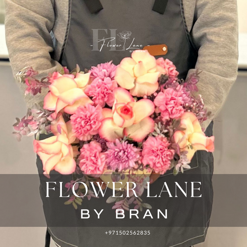 Rosey Lavender Serenade Bouquet Flower Lane by Bran