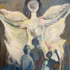 It is in Her Inner Spiritual Self She Finds the Strength She Needs, 30H x 24W
