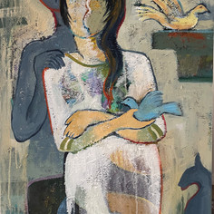 The Bird who Dares to Fall is the Bird who Learns to Fly, 30H x 24W