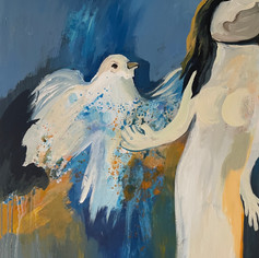 Faith is the Bird that Feels Light When the Dawn is Still Dark, 30H x 24W