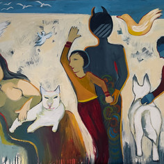 The Soul is Healed by Being with Children and Animals, 30H x 40W