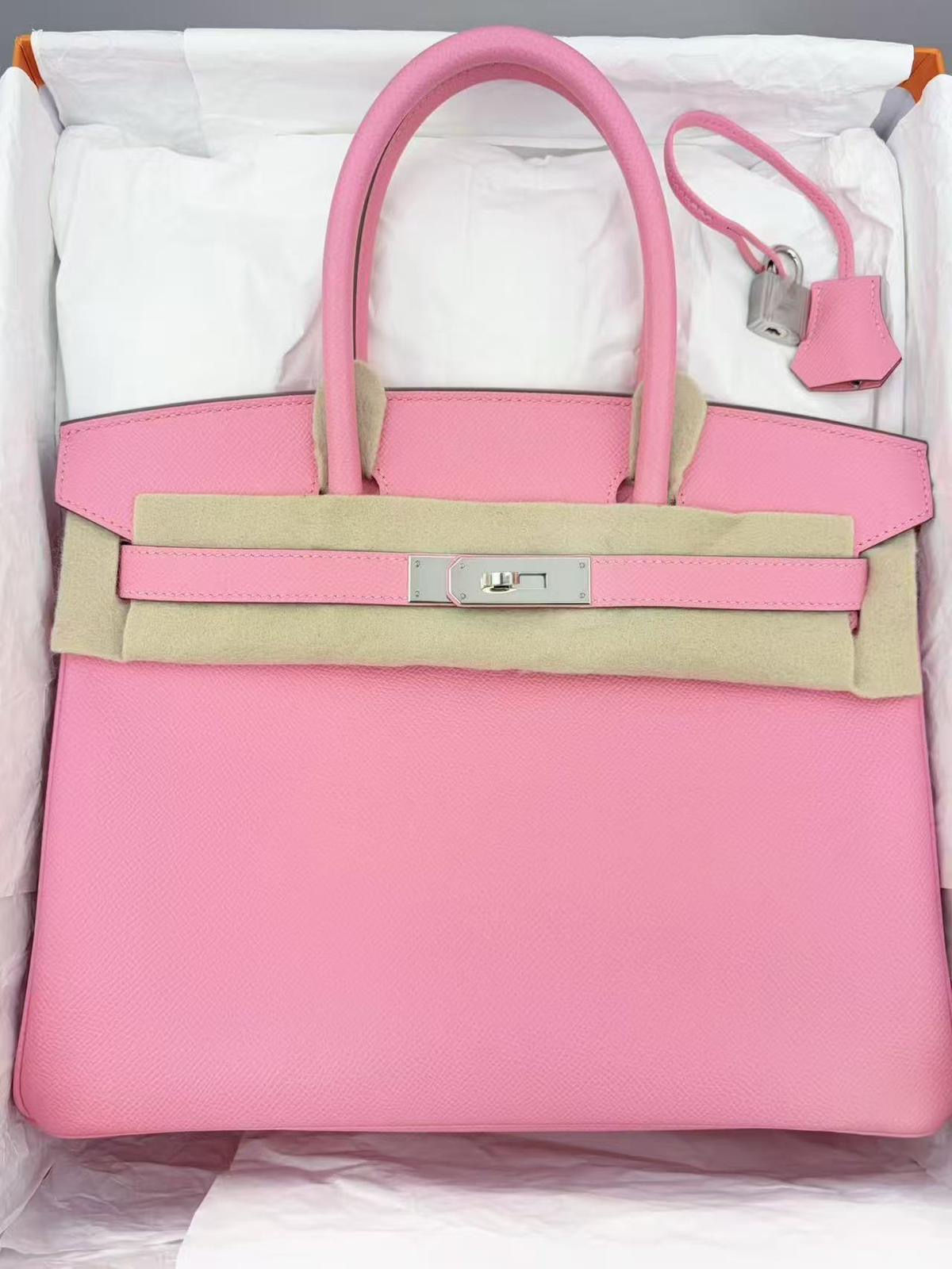 Birkin 30 Rose Confetti PHW Epsom