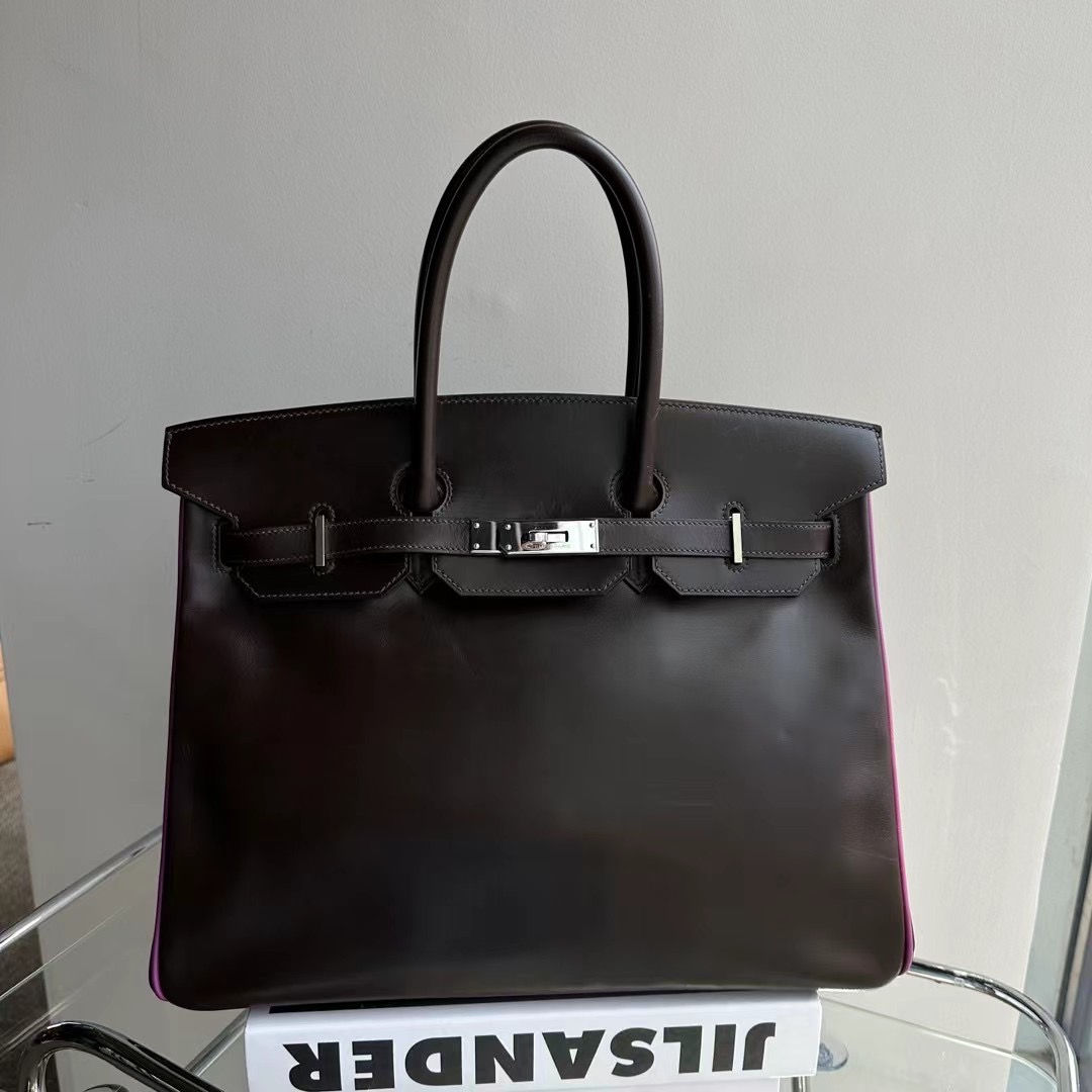 Birkin 35 | Ebene x Anomone| PHW | BOX | Square I Stamp