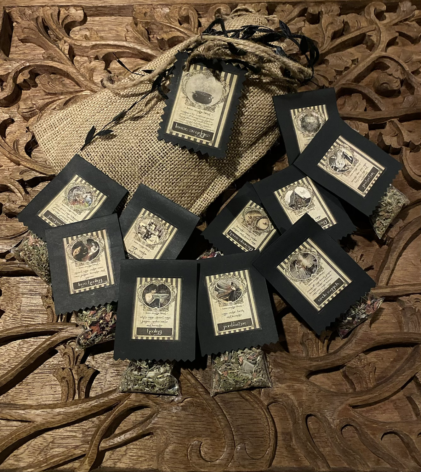 Smudge Bag (loose smudges) ~spells, kit, herbs, organic, offerings