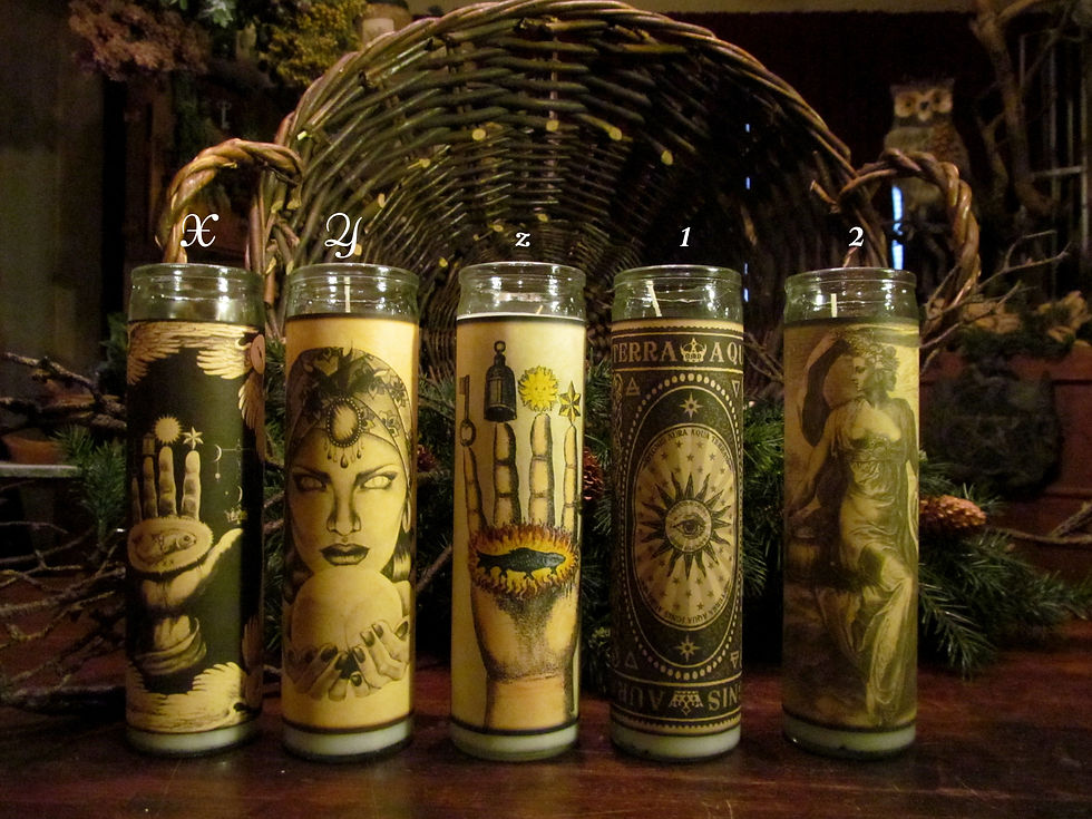 Thumbnail: Parchment Altar Adornment Candles ~ Ritual, Offerings, decor, decorations