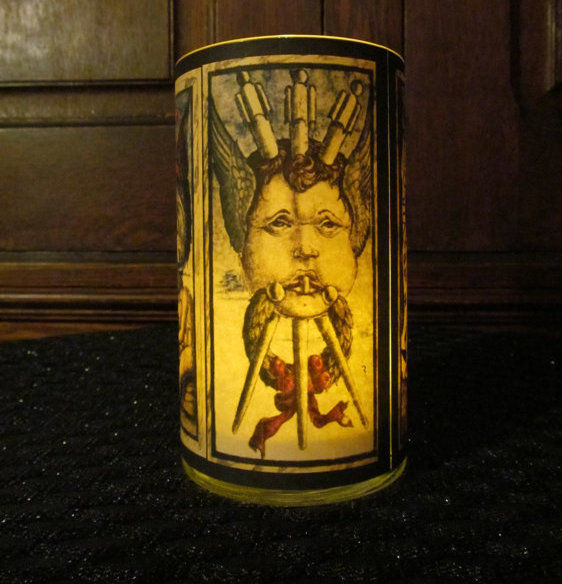 Thumbnail: Period Tarot A: Parchment Collection Candleholder ~ tarot, seer, decor