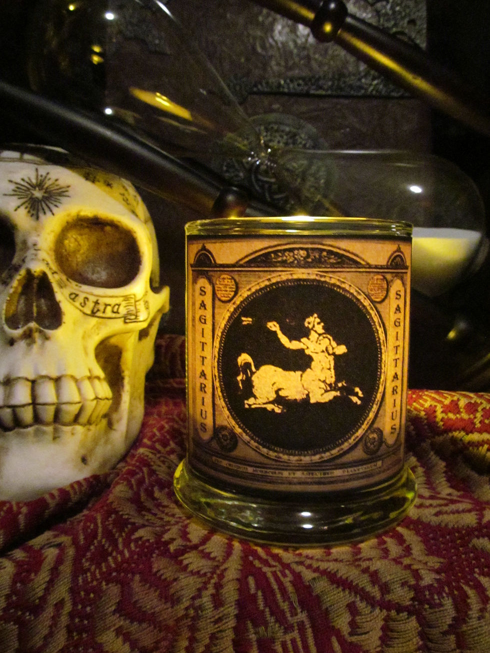 Thumbnail: Zodiac Sign Parchment Candleholders: astrology, alchemy, old world, Birthdays