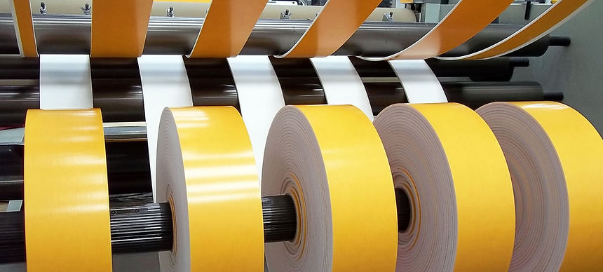 Slitting of Adhesive Backed PE foam Rolls