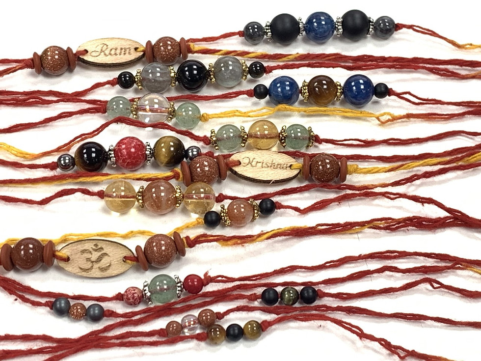 Thumbnail: Raksha Bandhan Rakhi Kyanite, Jade, Onyx