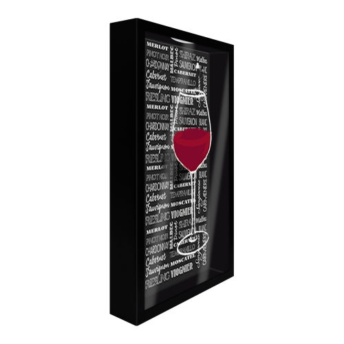 Miniatura: QUADRO PORTA ROLHAS TAÇA DE VINHO