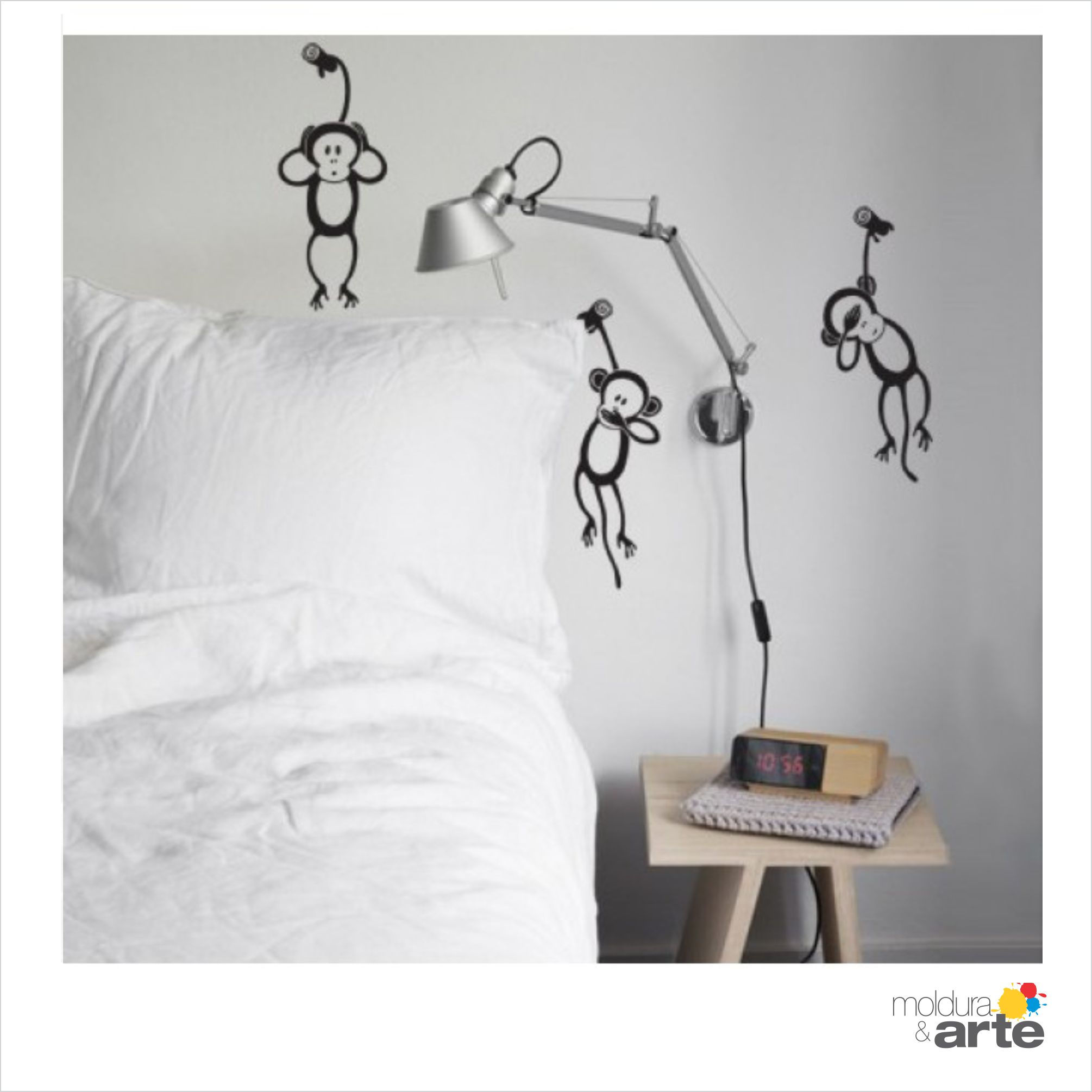 ADESIVO MACACOS SÁBIOS