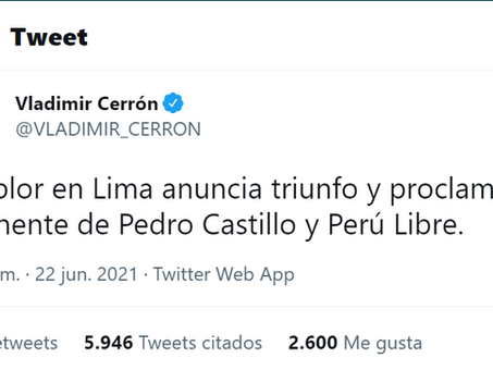 La burla de Cerrón frente al sismo de anoche 