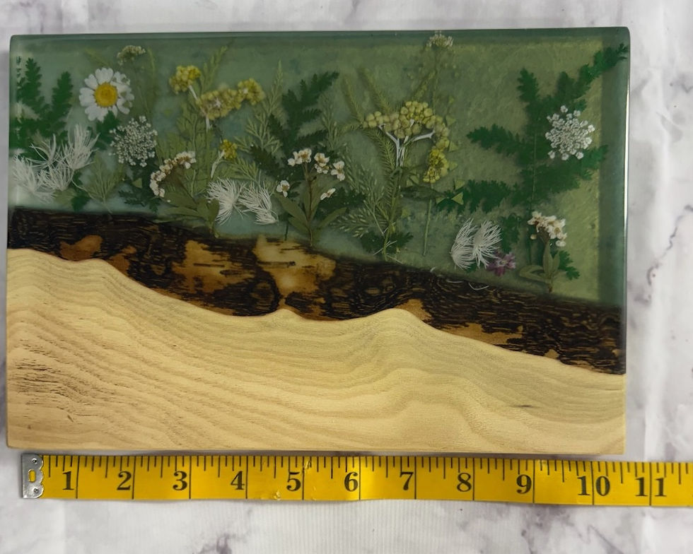 Thumbnail: Small Botanical Walnut and Resin Board