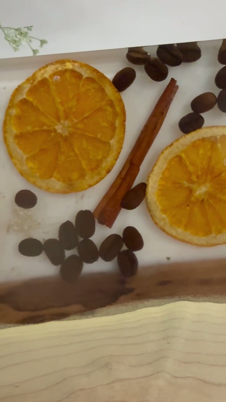 Thumbnail: Small Botanical Walnut and Resin Board