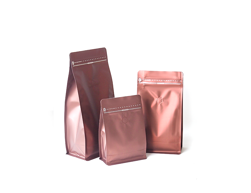 Brown Pouch with Valve Gusseted Type