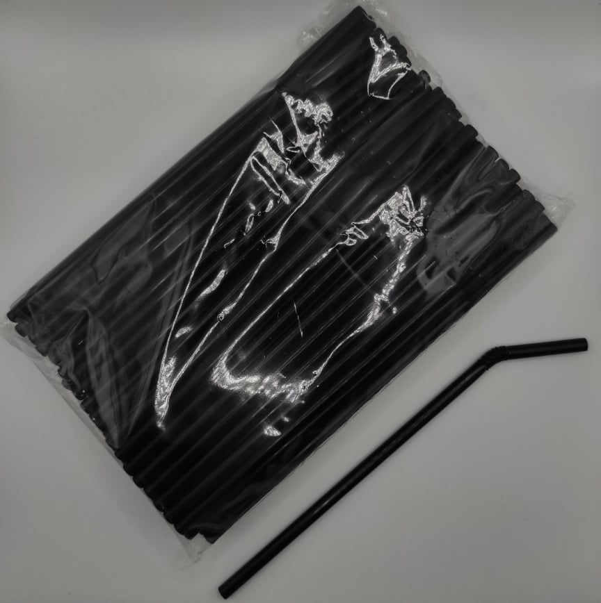 Thumbnail: PP Bending Straw Black (Not Individually Wrapped)