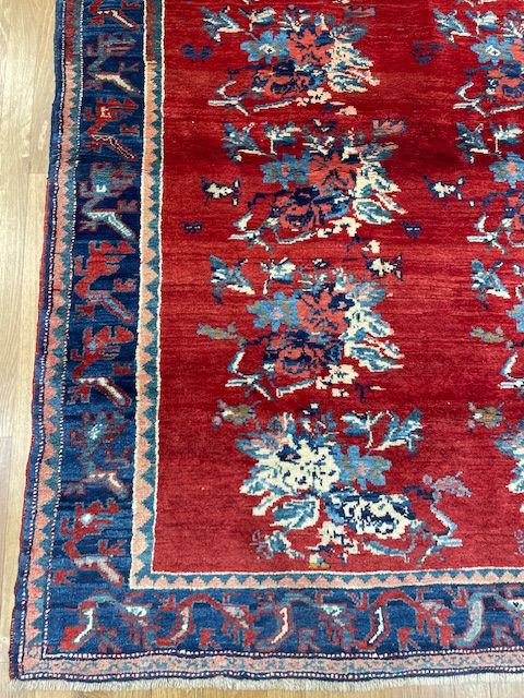 Thumbnail: Russian Karabagh Rug, measuring 4'7" x 6'4", hand woven with a luxurious blend of wool and cotton.