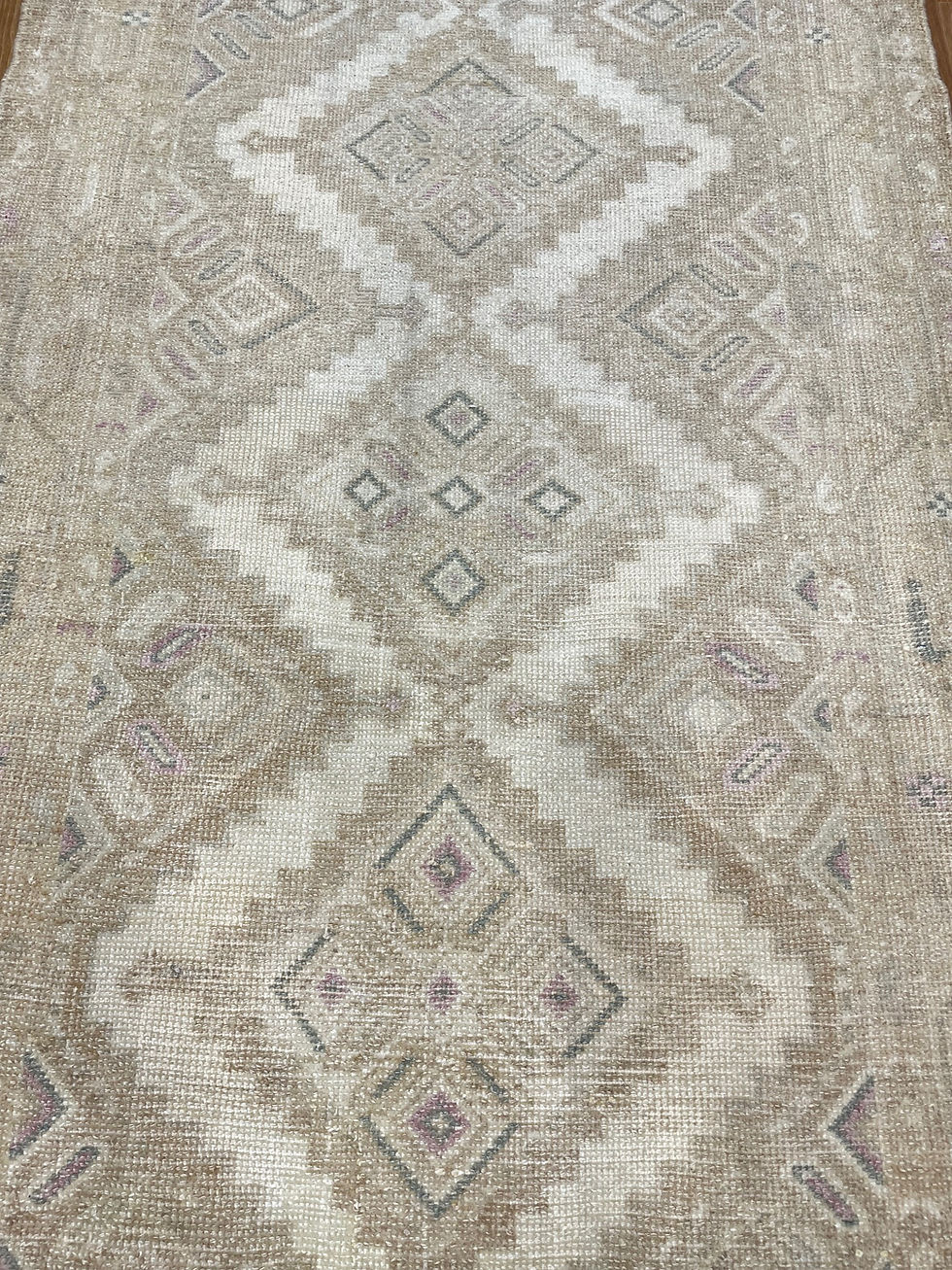 Thumbnail: 2'6" x 10'2" Turkish Runner Oushak Rug, exclusively at Persian Gallery. Hand-knotted from luxurious wool,