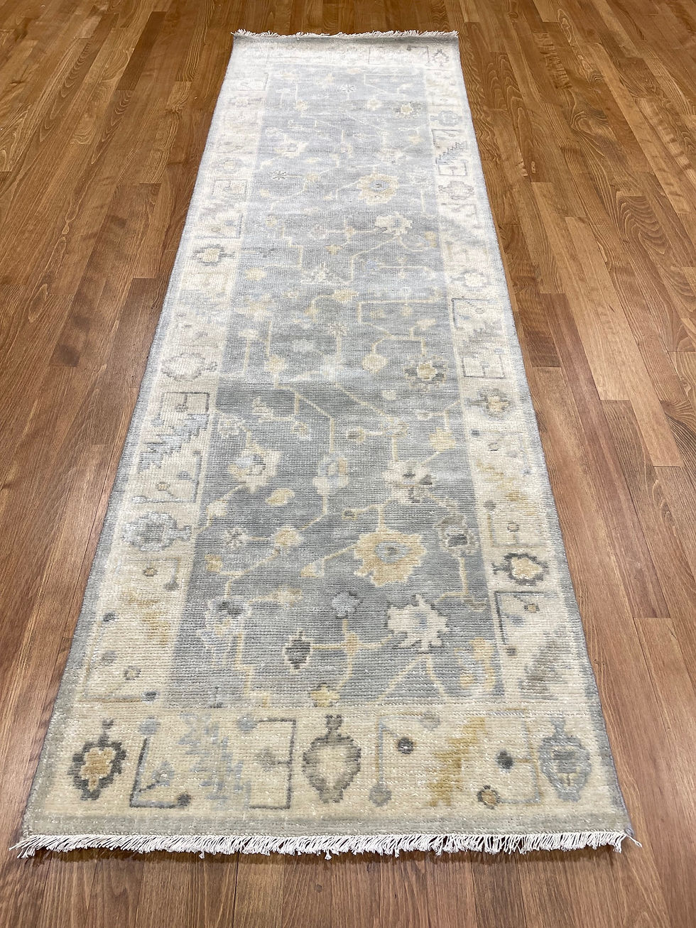 India,Oushak,Runner,rug,hand woven,wool and cotton