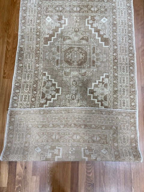 Thumbnail: Turkish Oushak Rug, perfectly sized at 3'4" x 6'5". Hand woven with a luxurious wool pile and cotton foundation.