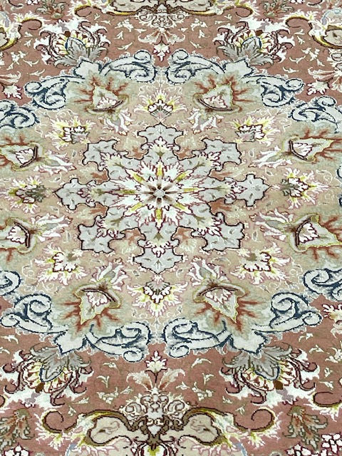 Thumbnail: Persian Tabriz Rug, measuring 9'9" x 13'3", exclusively available at Persian Gallery. Hand-wove, wool and silk.n