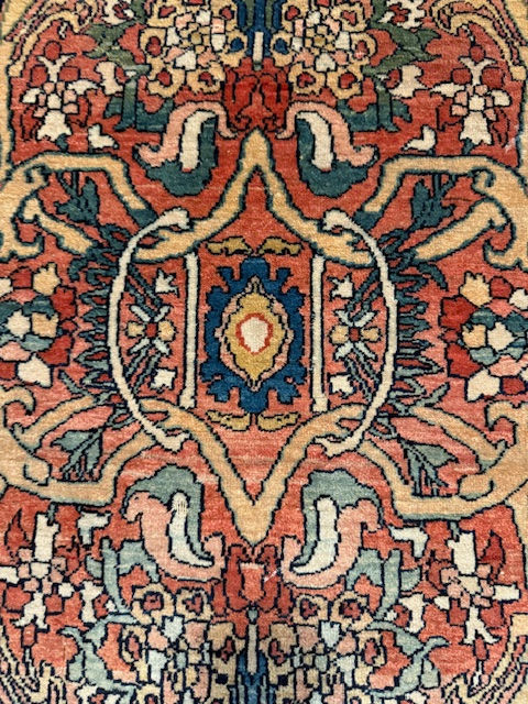 Thumbnail: Persian Farahan Rug, measuring 4'1" x 6'8", meticulously hand woven from luxurious wool.
