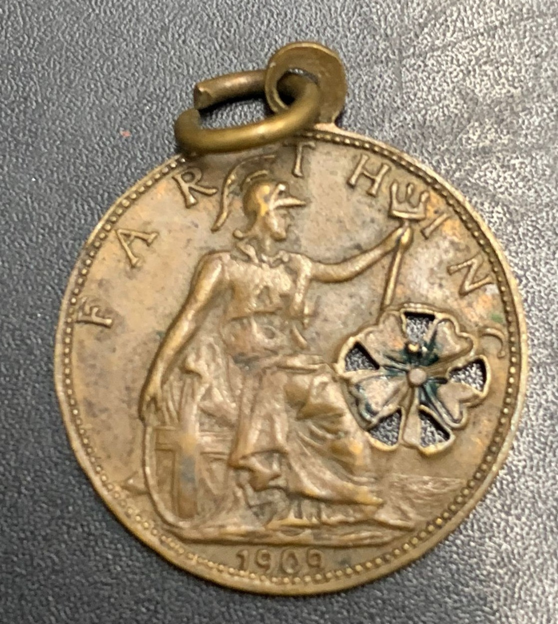 1909 Trench Art Farthing