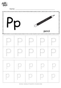 free letter p tracing worksheets