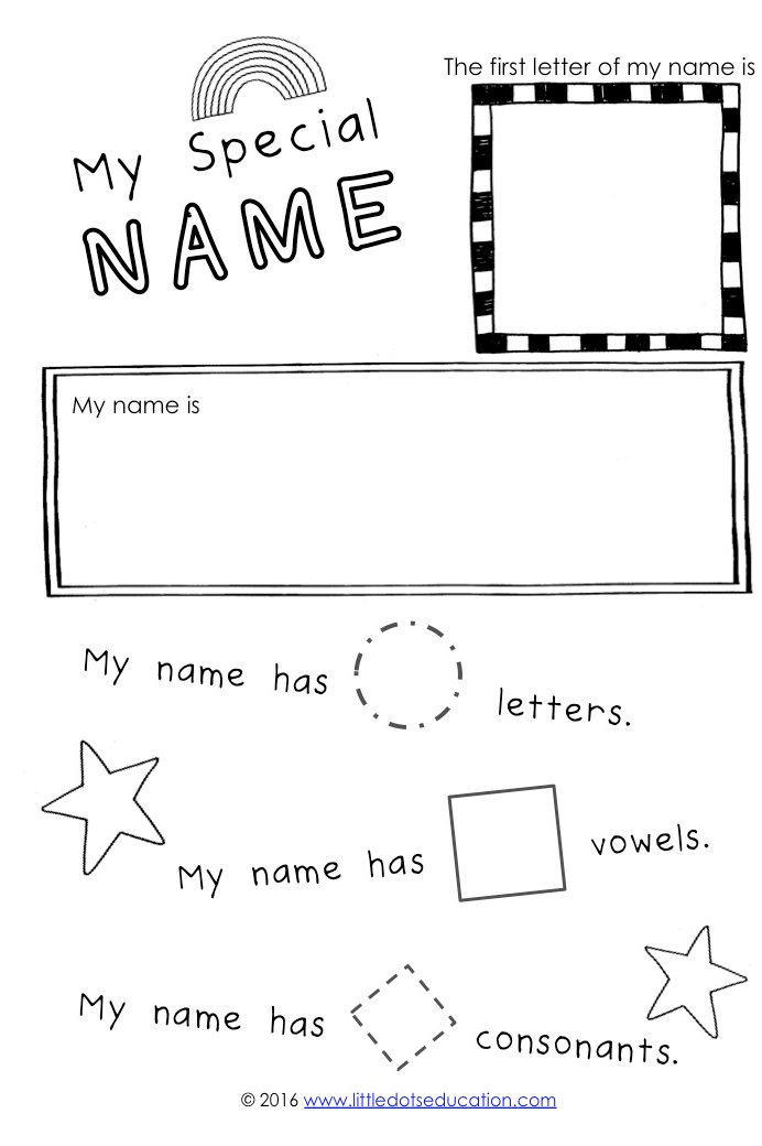 All about Me Theme Printable | littledotseducation