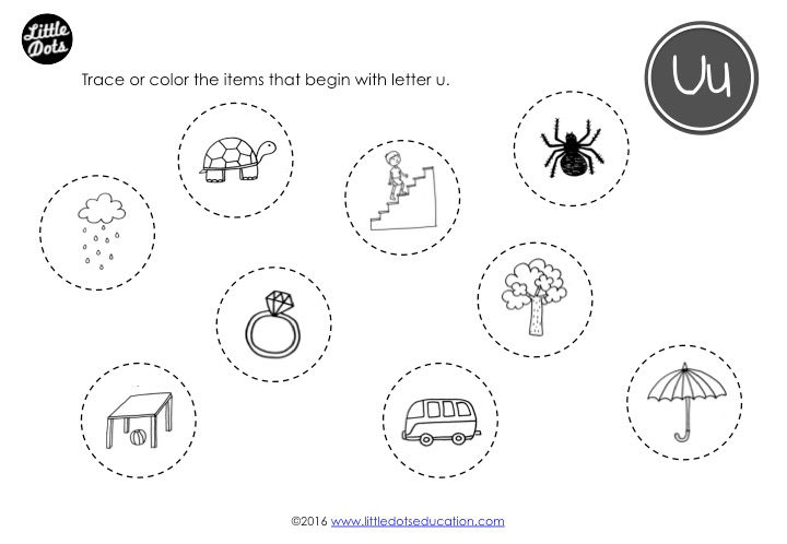 Preschool Letter U Activities and Worksheets