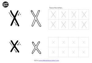 preschool letter x activities and worksheets