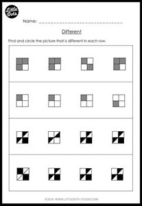 Kindergarten Same and Different Worksheets and Activities