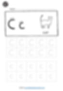 Free letter C tracing