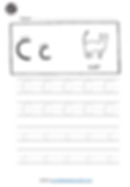 Free letter C tracing