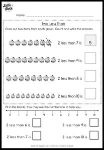 Kindergarten Subtraction Worksheets and Activities