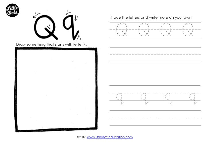 Letter Q Tracing Worksheet