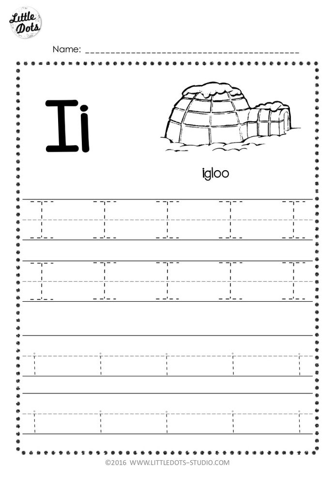 Free Letter I Tracing Worksheets