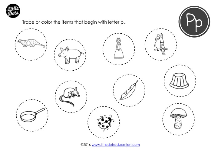 Preschool Letter P Activities and Worksheets | Little Dots Education