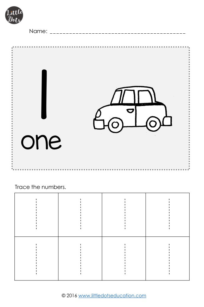 pre k numbers 1 to 10 worksheets