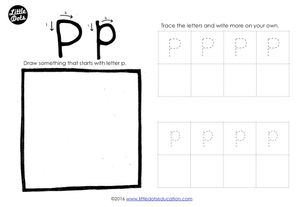 Preschool Letter P Activities and Worksheets