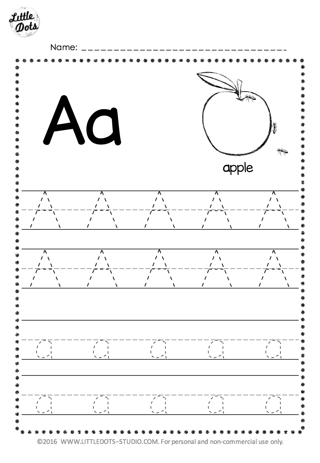Free Letter A Tracing Worksheets - Free Letter A Tracing Worksheets