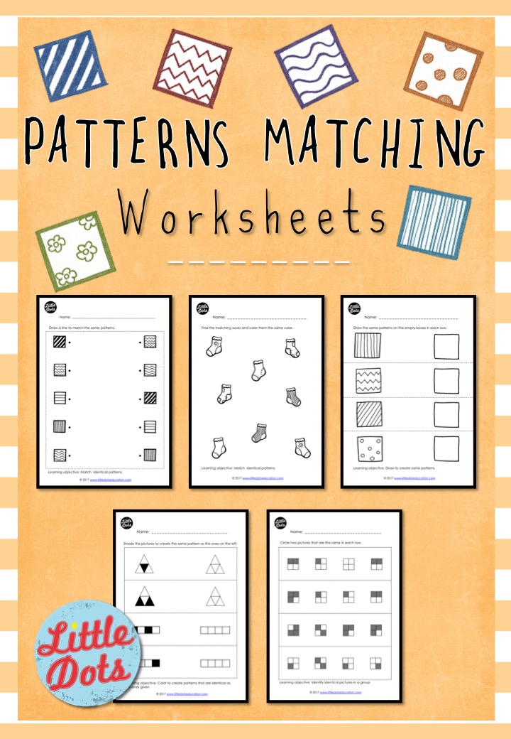 Sidewalk Patterns Worksheet Answers | preschool patterns matching worksheets and activities Sidewalk Patterns Worksheet Answers | preschool patterns matching worksheets and activities
