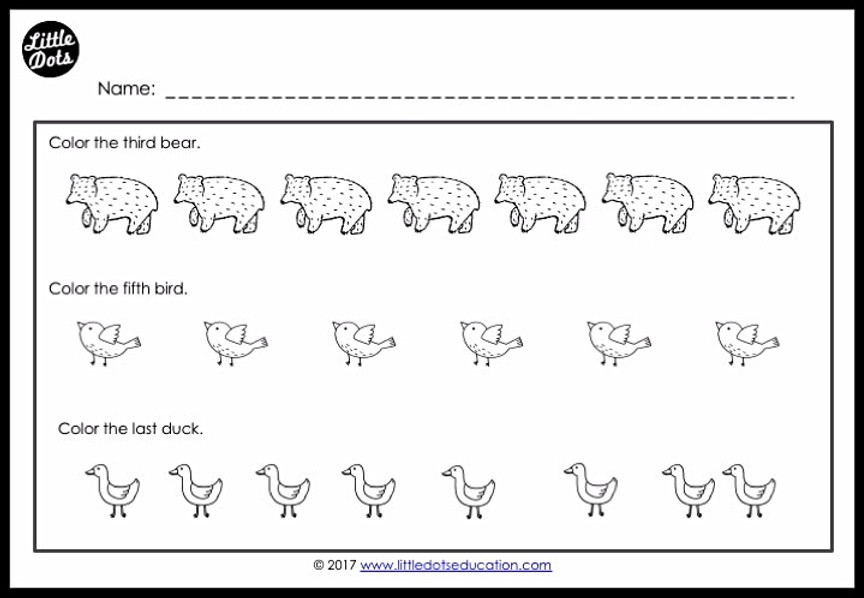 Brown Bear Brown Bear What Do You See Free Ordinal Numbers Workshee