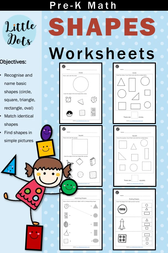 Pre-K Shapes Worksheets